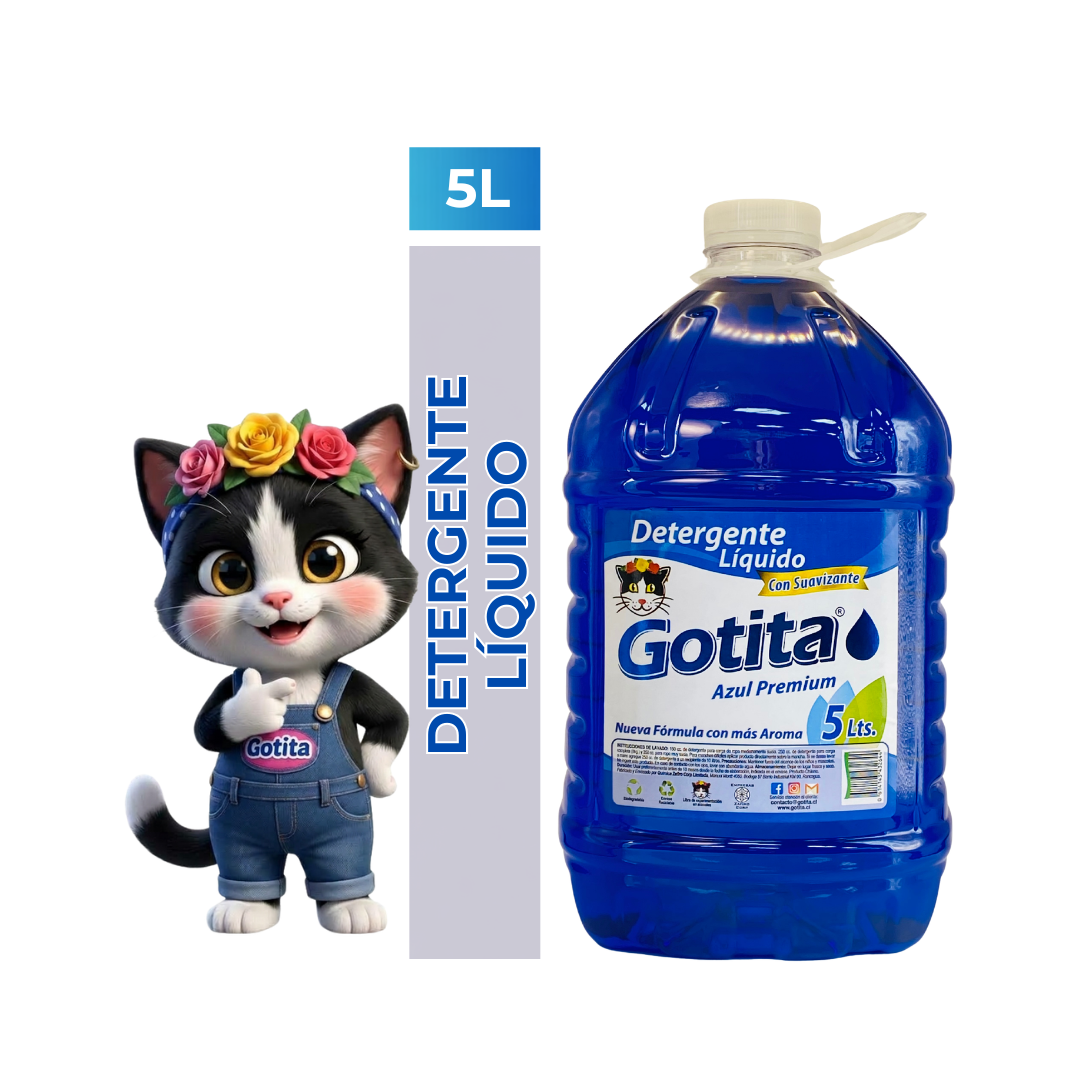 Detergente Gotita Azul Premium 5 litros